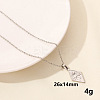 304 Stainless Steel Rhombus Pendant Necklaces LL9510-9-1