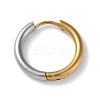 Two Tone 304 Stainless Steel Huggie Hoop Earrings LS-EJEW-P250-01C-1