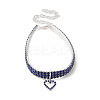 Adjustable 3-Row Iron Rhinestone Cup Chain Pet Collars AJEW-A054-01B-1