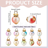 100Pcs 10 Colors Gradient Color ABS Plastic Imitation Pearl Pendants FIND-PH0023-54-2