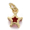Brass Micro Pave Cubic Zirconia Pendants KK-P192-10-G01-2