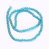 Faceted(32 Facets) Round Glass Beads Strands X-EGLA-J042-4mm-14-2