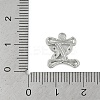 Brass Crystal Rhinestone Letter Links Connector Charms KK-S395-06P-I-3