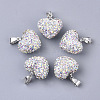Polymer Clay Rhinestone Pendants RB-S055-11A-1