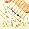 14Pcs 14 Colors Ballerina Girl Alloy Rhinestone & Resin Cup Charms HJEW-YW00079-4