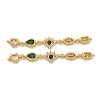 Rack Plating Brass Colorful Cubic Zirconia Eye & Teardrop & Heart Connector Charms KK-C074-18G-1