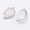 Brass Natural Agate Links connectors G-E398-03O-1