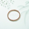 Synthetic Hematite Round Beaded Stretch Bracelet BJEW-JB08582-03-2