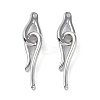 Brass Hook and Eye Clasps X-KK-B087-18P-1