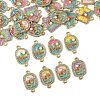 30Pcs 3 Styles Alloy Crystal Rhinestone and ABS Imitation Pearl Connector Charms ENAM-FS0003-71G-2