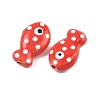 Handmade Porcelain Beads X-PORC-B009-03O-2