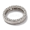 Rack Plating Brass with Cubic Zirconia Bead Frame KK-S406-09A-P-2