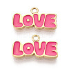 304 Stainless Steel Enamel Pendants STAS-T068-02B-1