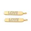 Brass Micro Pave Clear Cubic Zirconia Pendants KK-B160-31G-1
