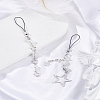 2Pcs 2 Style Iron Star Pendant for DIY Keychains AJEW-LP0001-51-3