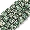 Natural Green Spot Jasper Beads Strands G-D338-A03-2