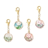 4Pcs 4 Styles Alloy Enamel & Resin & Acrylic Pendants Decorations HJEW-JM03932-2