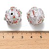 Christmas Theme Polymer Clay Rhinestone Beads with Resin X-RESI-Z045-01D-3