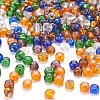 7 Colors Glass Round Seed Beads SEED-YW0001-24C-02-5