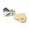 Ion Plating(IP) 304 Stainless Steel Enamel Pendants STAS-P339-17G-01-2