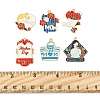 24Pcs 6 Styles Mother's Day Alloy Enamel Pendants FIND-FS0003-90-5