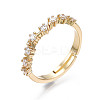 Exquisite Cubic Zirconia Flower Adjustable Ring X-RJEW-N035-059-NF-3