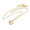 Brass Enamel with Rhinestone Pendant Necklace LS-NJEW-Q320-01B-G-1