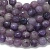 Natural Lepidolite/Purple Mica Beads Strands G-B165-A11-6mm-3