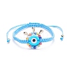 Big Evil Eye Braided Bead Bracelet BJEW-JB07109-05-1