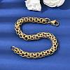 304 Stainless Steel Box Chian Bracelets for Women Men BJEW-K305-13G-2