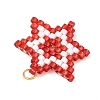 Glass Seed Beads Pendants PALLOY-MZ01457-03-2