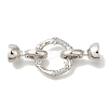 Brass Micro Pave Clear Cubic Zirconia Fold Over Clasps KK-K389-125P-1