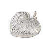 Rack Plating Brass & Clear Cubic Zirconia Pendants KK-S372-29P-2