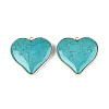 Dyed Synthetic Turquoise Heart Pendants TURQ-T004-30A-1