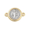 Rack Plating Religion Brass Connector Charms LS-KK-B097-02G-2