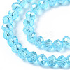 Electroplate Glass Beads Strands X-EGLA-A034-T4mm-B14-3