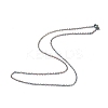 Ion Plating(IP) 304 Stainless Steel Cable Chain Necklace for Men Women NJEW-K245-024B-1