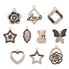 10Pcs 10 Style Alloy Enamel Pendants FIND-YW0002-84-1