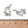 Brass Micro Pave Cubic Zirconia with Resin Pendants KK-Z103-04P-3