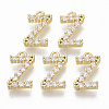 Brass Micro Pave Cubic Zirconia Charms KK-T060-05-Z-G-NF-1