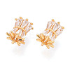 925 Sterling Silver Pave Clear Cubic Zirconia Drum Beads STER-T008-39G-2
