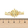 Brass Micro Pave Clear Cubic Zirconia Fold Over Clasps KK-M311-06G-3