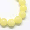 Natural Dyed Yellow Jade Gemstone Bead Strands G-R271-6mm-Y06-2