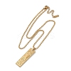 304 Stainless Steel Clear Cubic Zirconia Rectangle Constellation Pendant Necklaces for Women Men NJEW-S435-01G-E-4