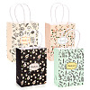 8Pcs 4 Styles Flower Paper Gift Tote Bags ABAG-TA0001-47-3