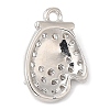 Rack Plating Brass Pave Cubic Zirconia Pendants KK-R150-13P-01-2