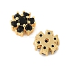 Brass Micro Pave Cubic Zirconia Beads KK-U056-15G-2