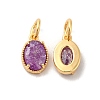 Real 18K Gold Plated Brass Micro Pave Cubic Zirconia Pendants KK-M243-07G-05-2
