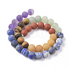 Chakra Theme Natural Red Rainbow Jasper & Yellow Aventurine & Tiger Eye & Green Aventurine & Blue Spot Stone & Lapis Lazuli & Amethyst Beads Strands G-F668-24-10mm-1