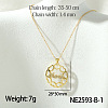 Mother's Day Brass Micro Pave Clear Cubic Zirconia Pendant Necklaces FS-WG67A5B-09-1
